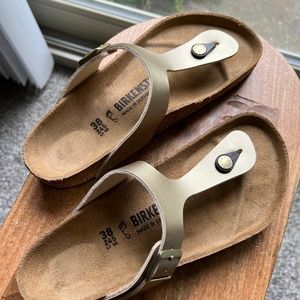 Birkenstock Gizeh Gold Birko-Flor 38 Regular/Wide